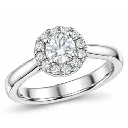 lab grown diamant ring i 14  karat vitguld 0,50 ct 0,23 ct