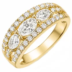 lab grown diamant ring i 14  karat guld 0,86 ct 0,21 ct