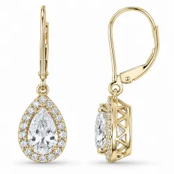 örhängen i 14 karat guld med lab grown diamant (CVD) och lab grown diamant (CVD) 