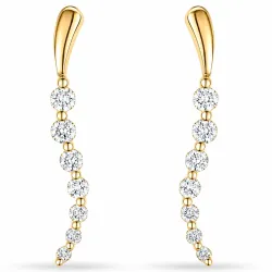 örhängen i 14 karat guld med lab grown diamant 