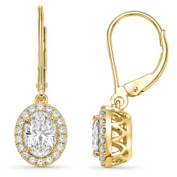 örhängen i 14 karat guld med lab grown diamant (CVD) och lab grown diamant (CVD) 