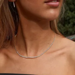 42 cm lab grown diamant halsband i 14  carat guld 5,76 ct