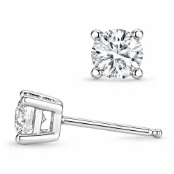 2 x 0,40 ct lab grown diamant vitguld solitäreörhängestift i 14 karat vitguld med lab grown diamant 