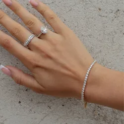 tennisarmband 4,36 ct i 14  karat guld
