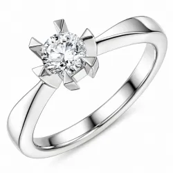 1,00 ct lab grown diamant solitärring i 14  karat vitguld 1,0 ct