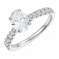lab grown diamant ring i 14  karat vitguld 1,0 ct 0,34 ct