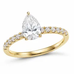 lab grown diamant guld ring i 14  karat guld 1,0 ct 0,26 ct