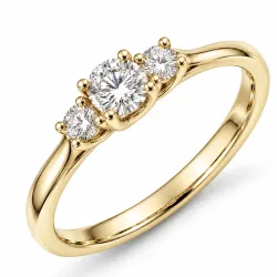 lab grown diamant ring i 14  karat guld 0,25 ct 0,16 ct