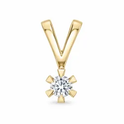 0,10 ct lab grown diamant hängen i 14  carat guld 0,10 ct