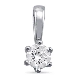0,30 ct lab grown diamant solitärberlock i 14  carat vitguld 0,30 ct