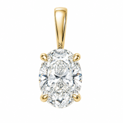 1,00 ct lab grown diamant solitärberlock i 14  carat guld 1,0 ct