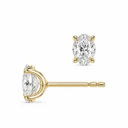 2 x 0,20 ct lab grown diamant solitäreörhängestift i 14 karat guld med lab grown diamant (CVD) 