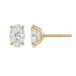 2 x 0,20 ct lab grown diamant solitäreörhängestift i 14 karat guld med lab grown diamant (CVD) 