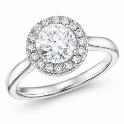 lab grown diamant ring i 14  karat vitguld 1,0 ct 0,21 ct