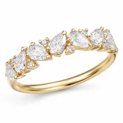 lab grown diamant ring i 14  karat guld 0,94 ct 0,05 ct