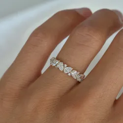 lab grown diamant ring i 14  karat guld 0,94 ct 0,05 ct