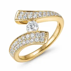lab grown diamant ring i 14  karat guld 0,26 ct 0,44 ct