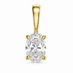 0,30 ct lab grown diamant solitärberlock i 14  carat guld 0,30 ct
