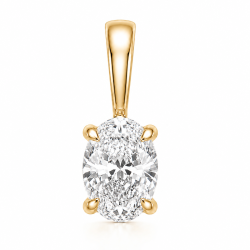 0,50 ct lab grown diamant solitärberlock i 14  carat guld 0,50 ct