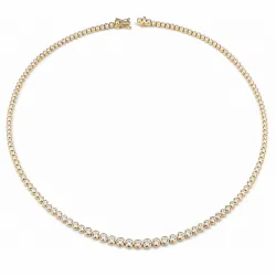 42 cm halsband med hängen i 14 karat guld 5,76 ct