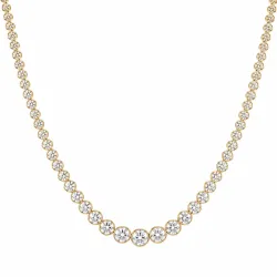 42 cm halsband med hängen i 14 karat guld 5,76 ct