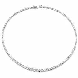 42 cm halsband med hängen i 14 karat vitguld 5,76 ct