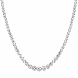 45 cm lab grown diamant halsband i 14  carat vitguld 6,02 ct