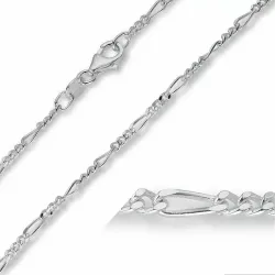 Kollektionsprov figarohalskedja i silver  x 2 mm