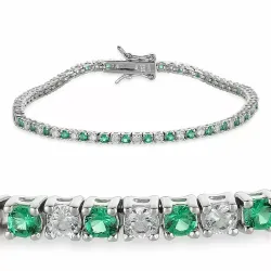 multifärgat zirkon tennisarmband i silver  x 2,6 mm