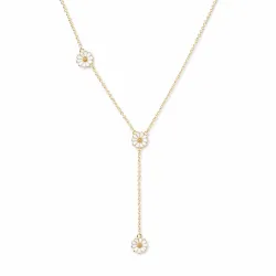 prästkrage Y-halsband i förgyllt silver - Maggie