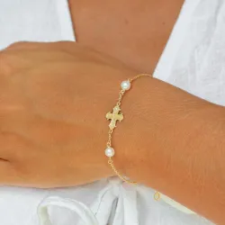 dagmarkors lab grown diamant armband i förgyllt silver
