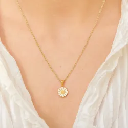 11 mm prästkrage hängen i förgyllt silver - Marie