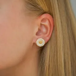 15 mm prästkrage örhängestift i förgyllt silver - Marie