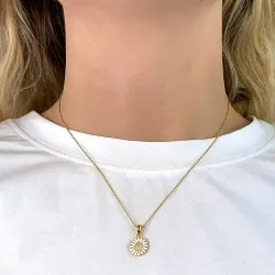 11 mm prästkrage hängen i förgyllt silver - Matilda