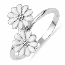 prästkrage ring i silver med rhodination - Maggie