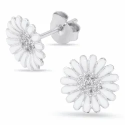 10 - 11 mm prästkrage örhängestift i rhodinerat silver - Matilda