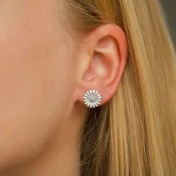 10 - 11 mm prästkrage örhängestift i rhodinerat silver - Matilda