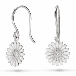 10 mm prästkrage örhängen i rhodinerat silver - Matilda