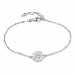10 mm prästkrage ankerarmband i rhodinerat silver med prästkrage hanger i silver - Matilda