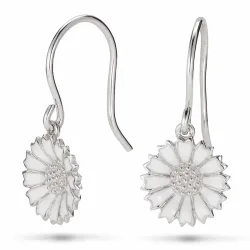 12 mm prästkrage örhängen i rhodinerat silver - Marie
