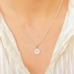 12 mm prästkrage hängen i rhodinerat silver - Marie