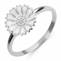 12 mm prästkrage ring i rhodinerat silver - Marie