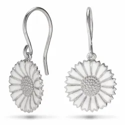 15 mm prästkrage örhängen i rhodinerat silver - Marie