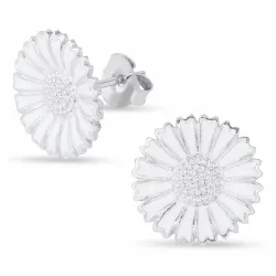 15 mm prästkrage örhängen i rhodinerat silver - Marie