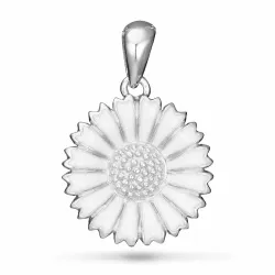 15 mm prästkrage hängen i rhodinerat silver - Marie