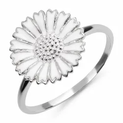 15 mm prästkrage ring i rhodinerat silver - Marie