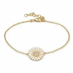 14 mm prästkrage zirkon armband i förgyllt silver - Matilda