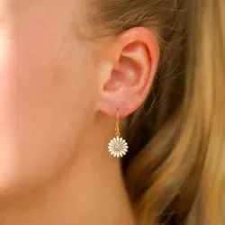 11 mm prästkrage zirkon örhängen i förgyllt silver - Matilda