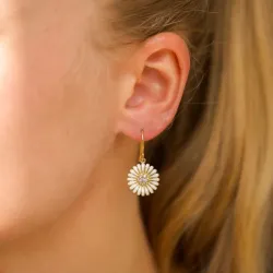 14,5 mm prästkrage zirkon örhängen i förgyllt silver - Matilda