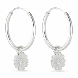 18 mm prästkrage creol i silver - Maggie